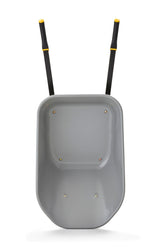 Gorilla Heavy-Duty Easy Pivot/Dump Steel Tub Wheelbarrow, Steel Tray, 6-cu-ft