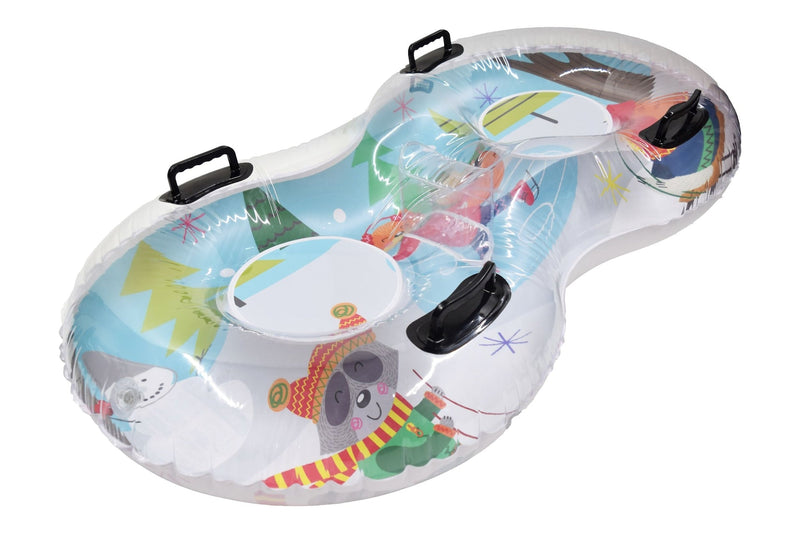 Gracious Living 2-Person Duo Inflatable Winter Snow Tube D5