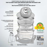 Granitestone Glass Air Fryer, Silver