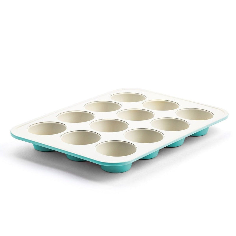 Green Pan Teal Ceramic Non-Stick Muffin Pan, 12-Cup P5