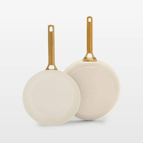 GreenPan Luxe 2pc Ceramic Frypan set - cream S3