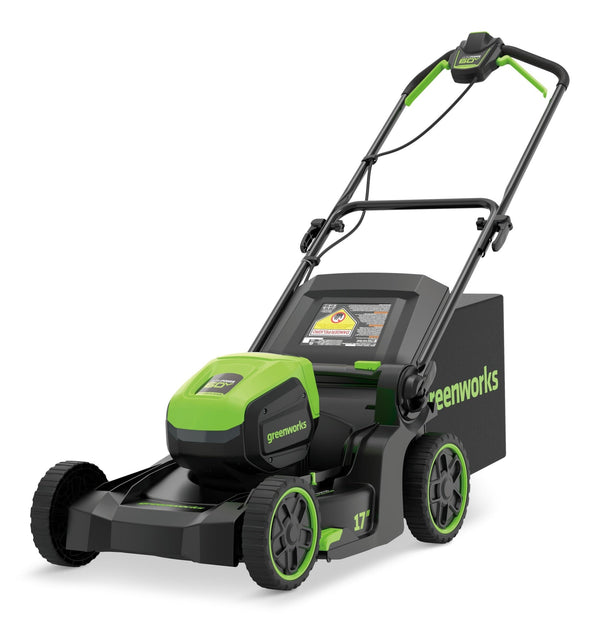 Greenworks 60V 17-in Push Lawn Mower with 4.0 Ah Battery & 3A Charger D4