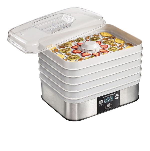 Hamilton Beach Digital Food Dehydrator with Adjustable Thermostat, Grey Q6