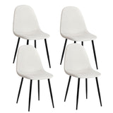 Homycasa Modern Dining Chairs, Beige, 4-pk