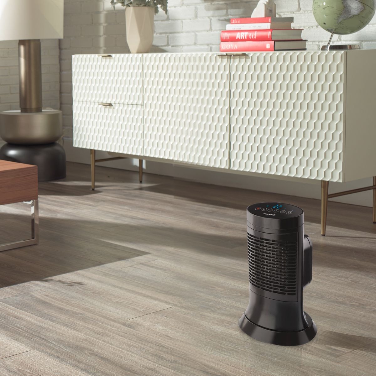 Honeywell HCE351C Digital Mini-Tower Ceramic Space Heater, 1500W, Black