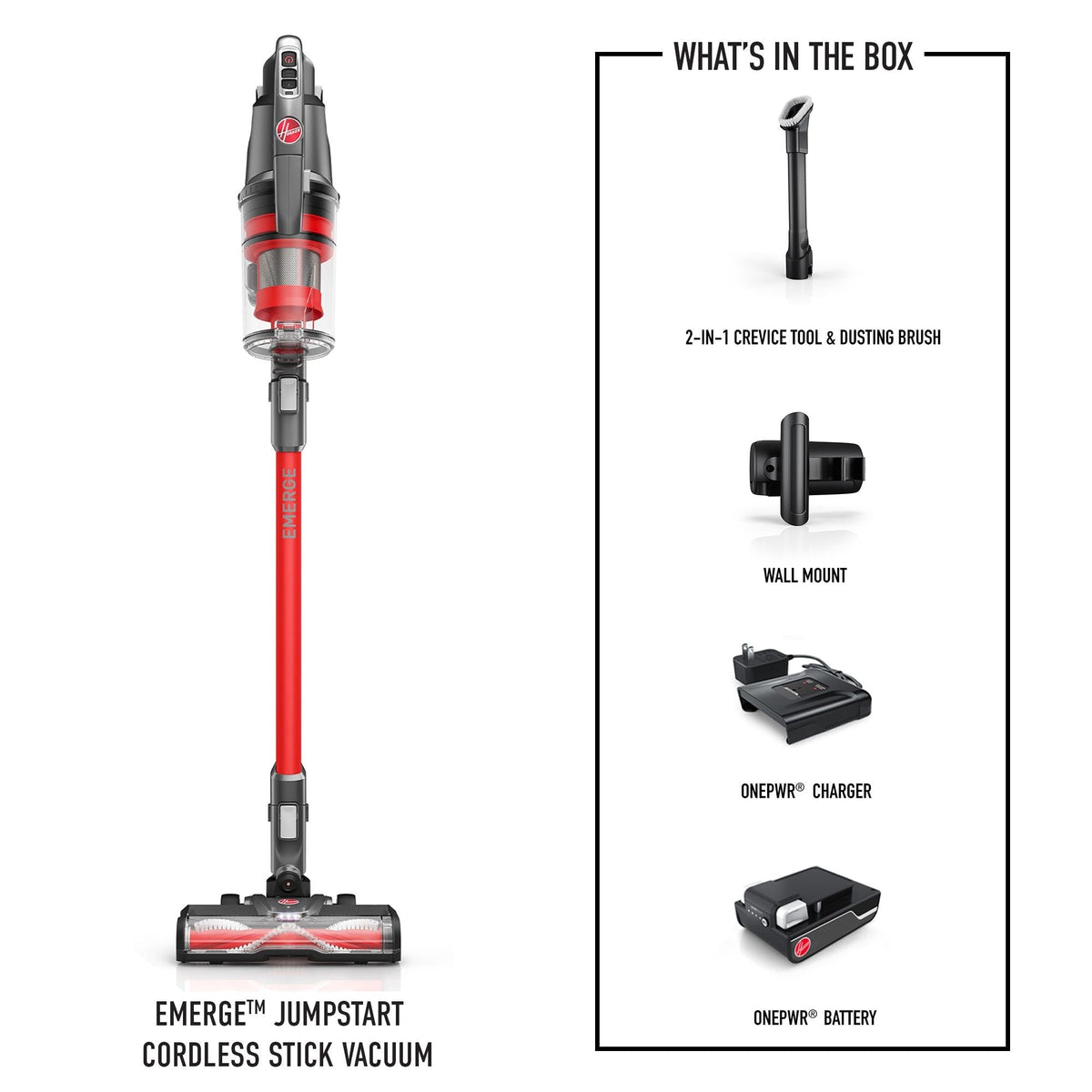 Hoover ONEPWR Emerge Jumpstart Cordless Stick Vacuum Kit
