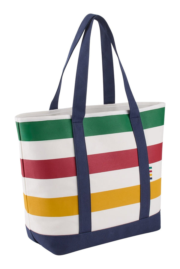 Hudson's Bay Stripes Signature Canvas Tote Bag, 7.5-in, Navy F8