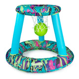 Inflatable Pool Basketball Set, Blue/Green/Black, 3-pk, Ages 13+, for Beach/Pool Fun Activities