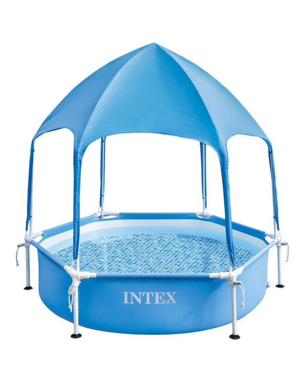 Intex 6-ft x 15-in Canopy Metal Frame Wading Pool O9