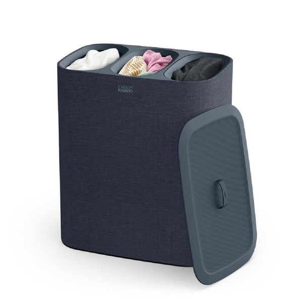 Joseph & Joseph Tota Trio Laundry Hamper Separation Basket, Black, 90-L I1