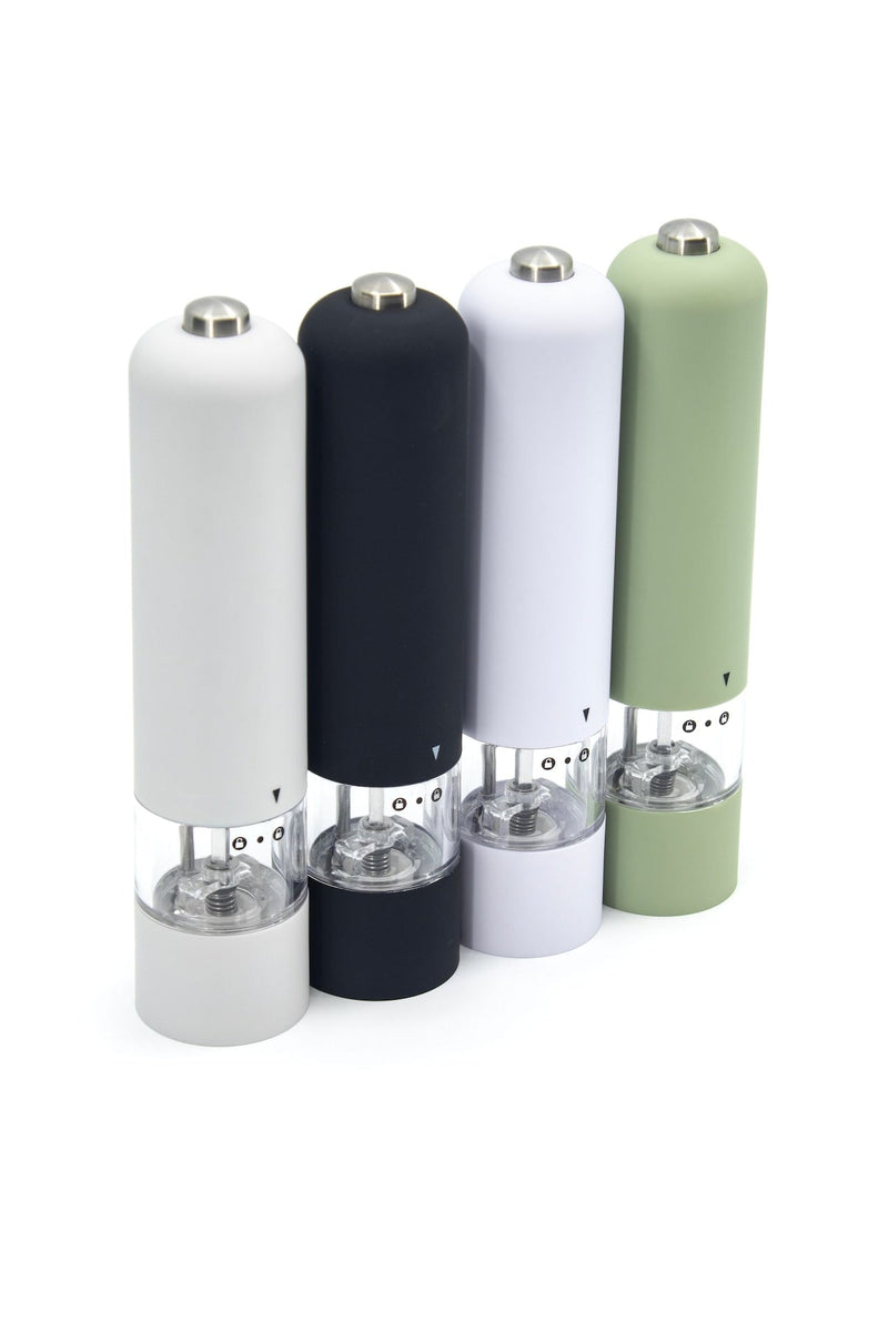 Kamenstein Electric Salt or Pepper Grinder Mill, Adjustable Nozzle, Assorted Colours H9