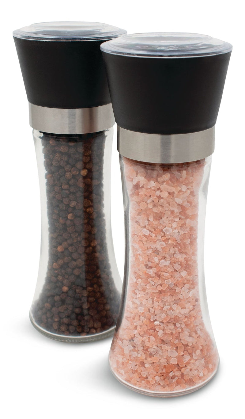 Kamenstein Glass Salt & Pepper Grinder Mill Set, Pre-Filled, 7.5-in, 2-pc H6