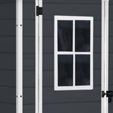 Keter Manor Resin Outdoor Storage Shed with Fixed Window, Grey, 6-ft x 5-ft