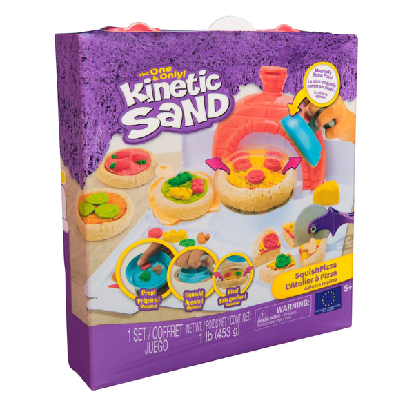 Kinetic Sand 4-Colour SquishPizza Set with Rising Action L2