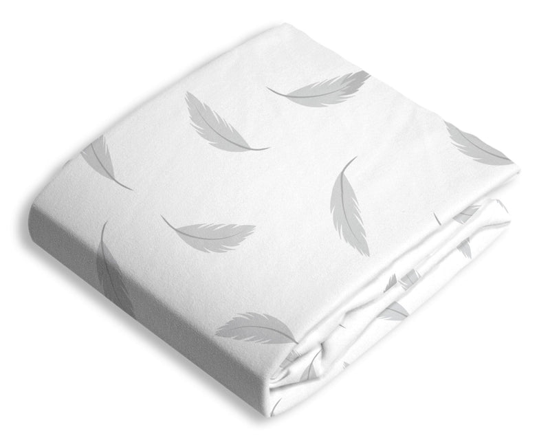 Kushies Percale Changing Pad Cover, Feathers P8
