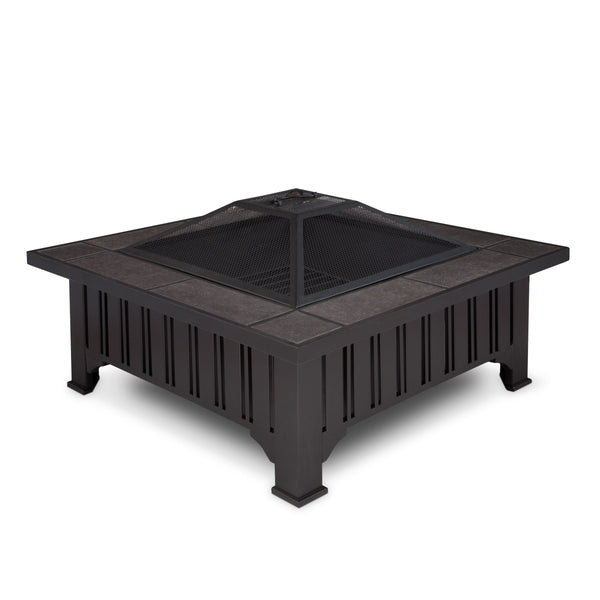 Lafayette Square Wood Burning Fire Pit in Black, 34-in Q0