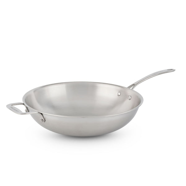 Lagostina 3-Ply Clad Commercial Wok Fry Pan, 32-cm J7