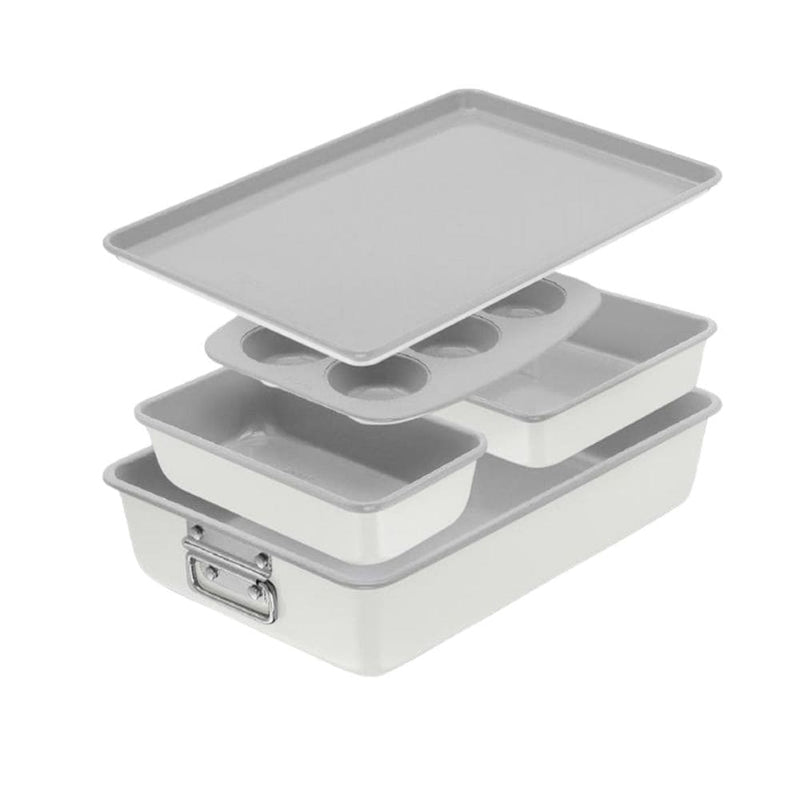 Lagostina Premium Stackable Cream Non-Stick Bakeware Set, 5-pc N2