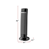Lasko 1500W Digital Tower Ceramic Space Heater withRemote Control, 1500W, Black, 30-in