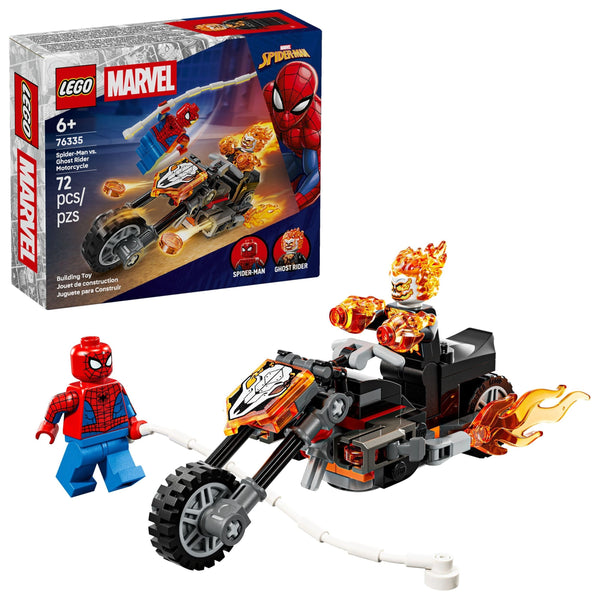 LEGO Marvel Spider-Man vs. Ghost Rider Motorcycle - 76335, 72-pcs, Ages 6+ A1