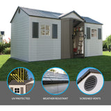 Lifetime Outdoor Storage Shed with Windows, 8-ft x 15-ft