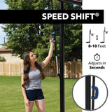 Lifetime Portable Adjustable Basketball Backboard, Hoop & Net System, 48-in