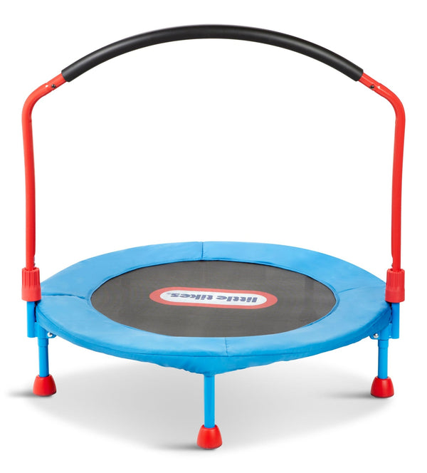 Little Tikes Outdoor/Indoor Portable Bounce Round Trampoline, 3-ft, Ages 3+, Blue I9