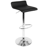 LumiSource Ale PU Leather Swivel Counter/Bar Stool Adjustable Height (2-Piece Set)