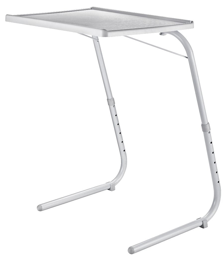 Maison Kleen Tilt-a-Table Portable Height Adjustable TV Tray/Laptop Table, White