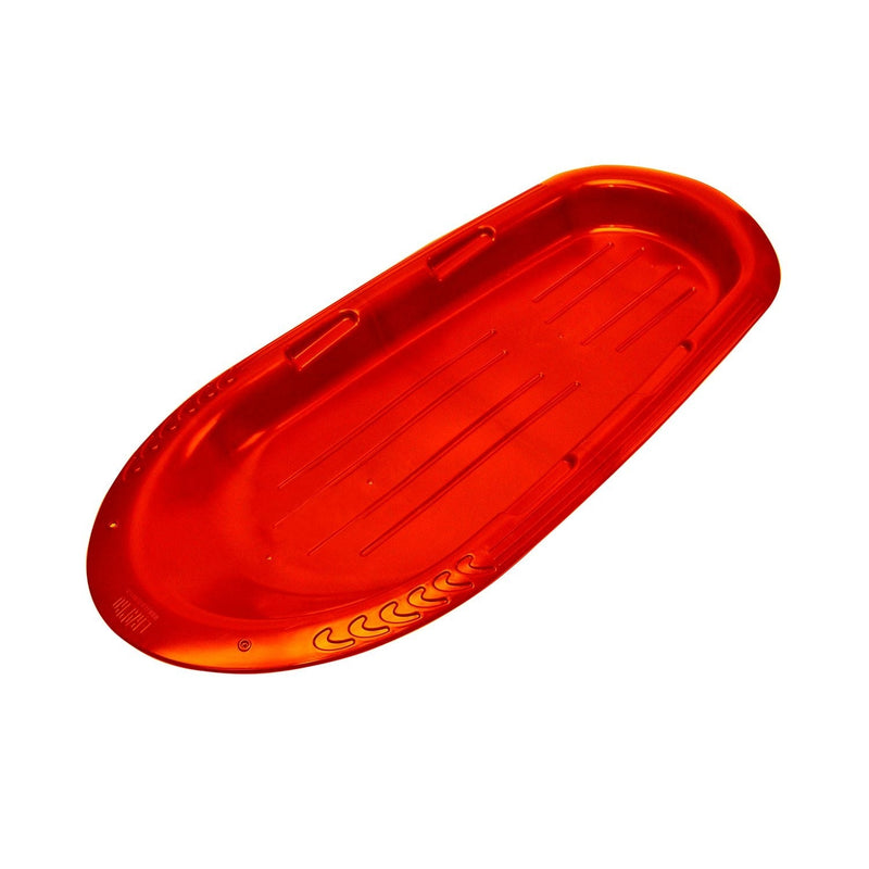 Manitou-X Kids' 2-Person Lightweight Plastic Winter Snow Sled/Toboggan with Grips X0