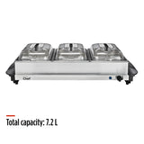 MASTER Chef 3-Tier Buffet Server/Food Warmer with Warming Tray, Stainless Steel, 300W