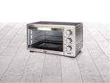 MASTER Chef Convection Toaster Oven with 4 Functions, Stainless Steel, Black, 6-Slices