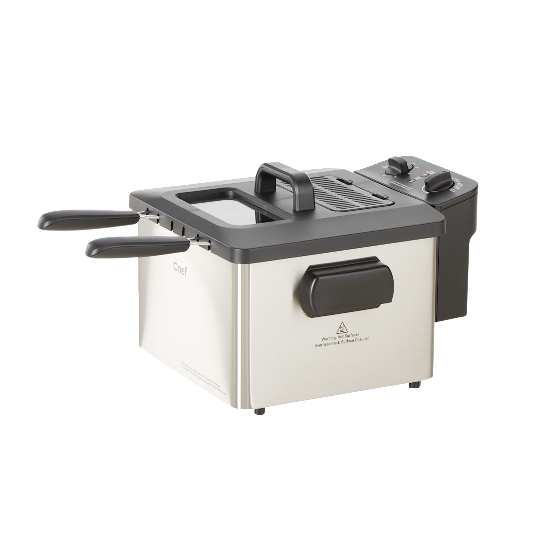 MASTER Chef Deep Fryer with 2 Basket Capacity, Stainless Steel, 4.5-L