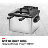 MASTER Chef Deep Fryer with 2 Basket Capacity, Stainless Steel, 4.5-L