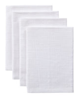 Master Chef Essential Cotton Dining Napkins, White, 17-in, 4-pk