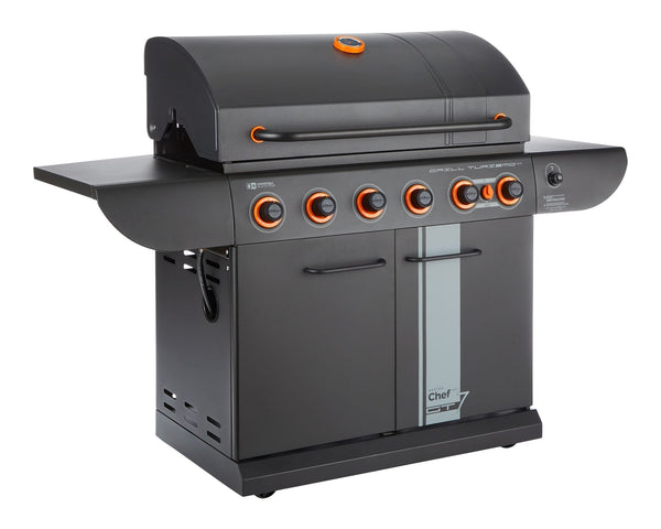 MASTER Chef Grill Turismo 680 7-Burner Convertible LP Gas BBQ M7