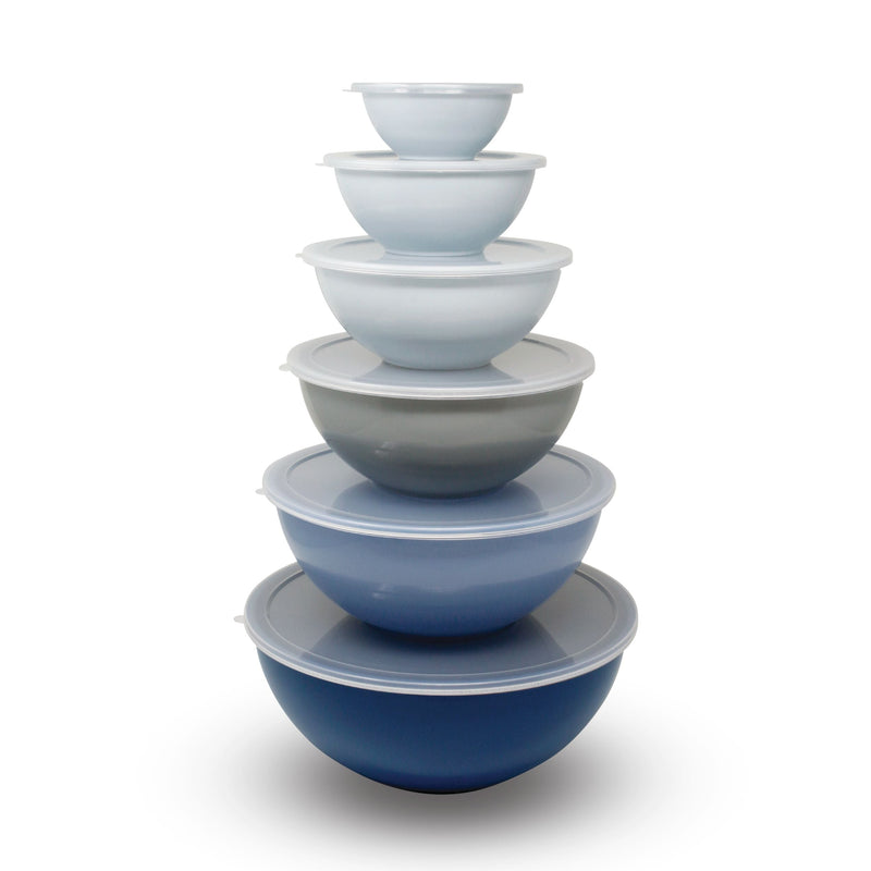 MASTER Chef Mixing Bowl Set with Lids, Blue, 12-pc V9
