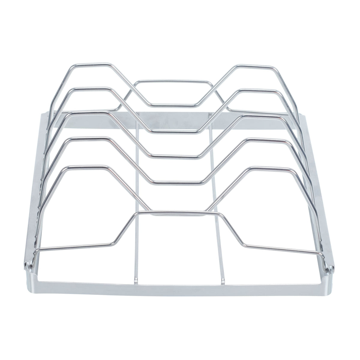 MASTER Chef Stainless Steel Folding BBQ Rib Rack/Roasting Stand, Holds 4 Full Racks of Ribs