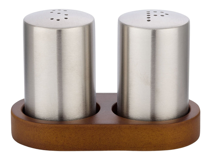 MASTER Chef Stainless Steel Salt & Pepper Shaker Set with Tray P4