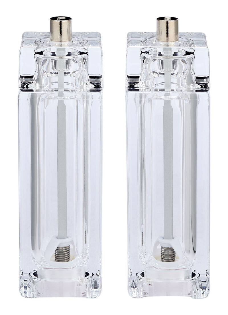 MASTER Chef Transparent Acrylic Salt & Pepper Grinder Set Y9