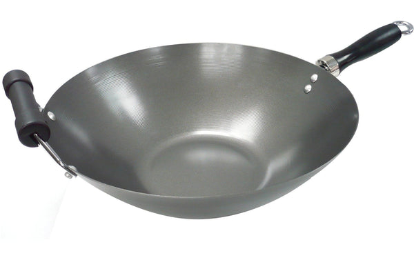 MASTER Chef Wok Stir Fry Pan, Black, 35.5cm H7