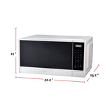 MasterChef Matte Microwave, White, 1.1-cu-ft