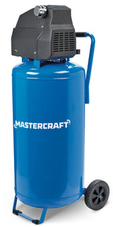 Mastercraft 26-Gallon Oil-Free Portable Vertical Air Compressor, 135 PSI, 1.5 HP