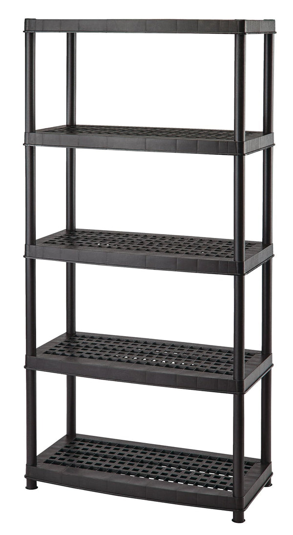 Mastercraft 5-Shelf Resin/ Plastic Storage Rack/ Shelving Unit, 36 x 18 x 72-in R4
