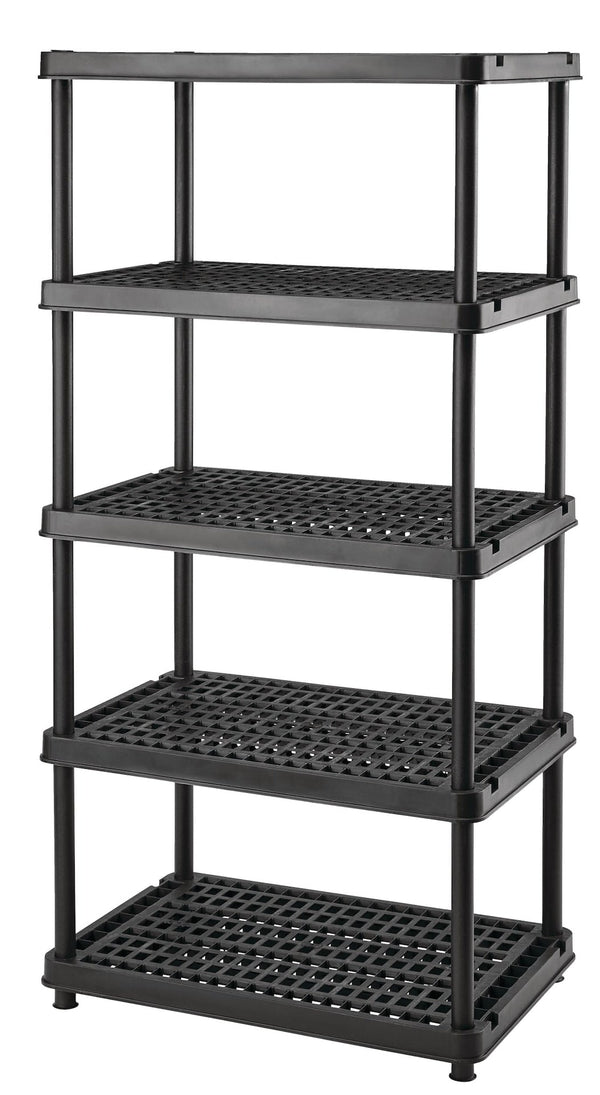 Mastercraft 5-Shelf Resin/ Plastic Storage Rack/ Shelving Unit, 36 x 24 x 72-in N3