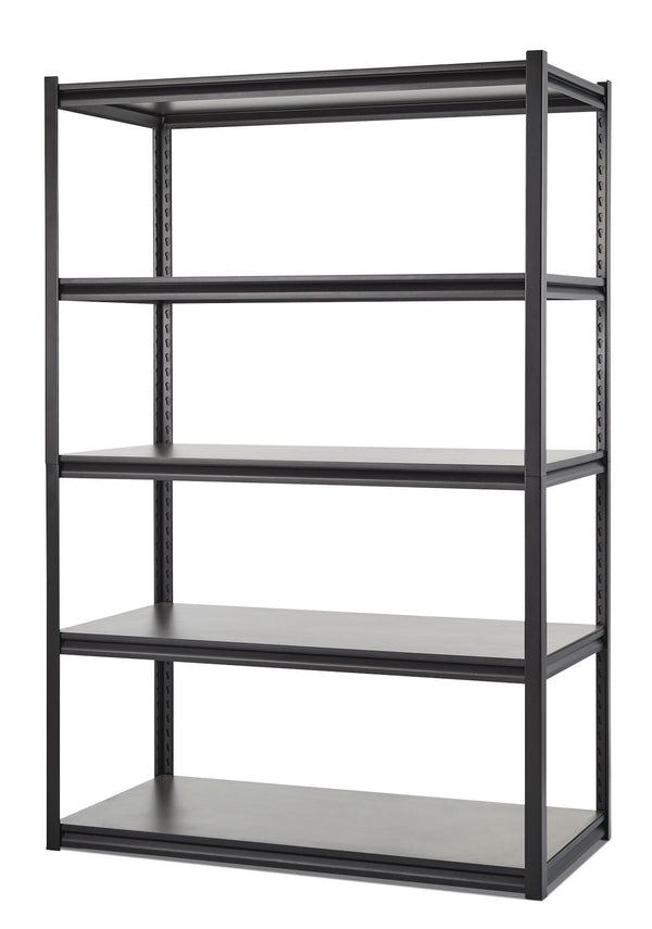 Mastercraft Adjustable 5-Shelf Steel Metal & Wood Storage Rack/Shelving Unit, 48 x 24 x 72-in D5