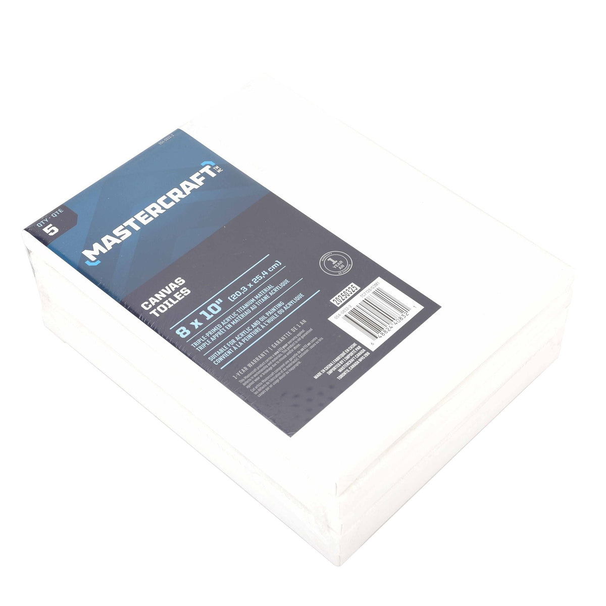 Mastercraft Crafting Canvas for Oil and Acrylic Paint, 5-pk