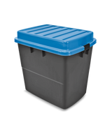 Mastercraft Heavy Duty Storage Box with Wheels and Latched Lid, 210-L, Black/Blue