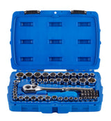 Mastercraft Mechanic's Tool Set with Case, Nickel-Plated, SAE/Metric, 62-pc