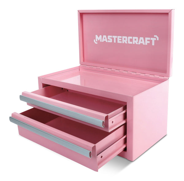 Mastercraft Mini Toolbox with 2 Drawers, Pink N7